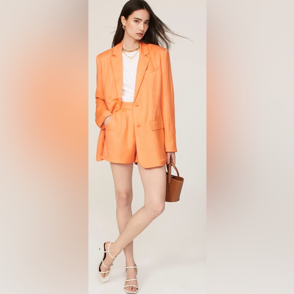Ashley Park x RTR Orange Blazer & Shorts Set | Size XS